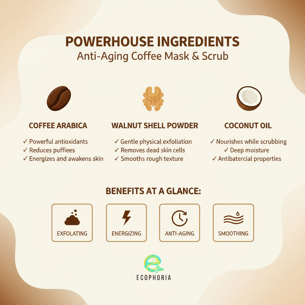 Anti-Aging Coffee Mask & Scrub | Exfoliate & Energize Treatment