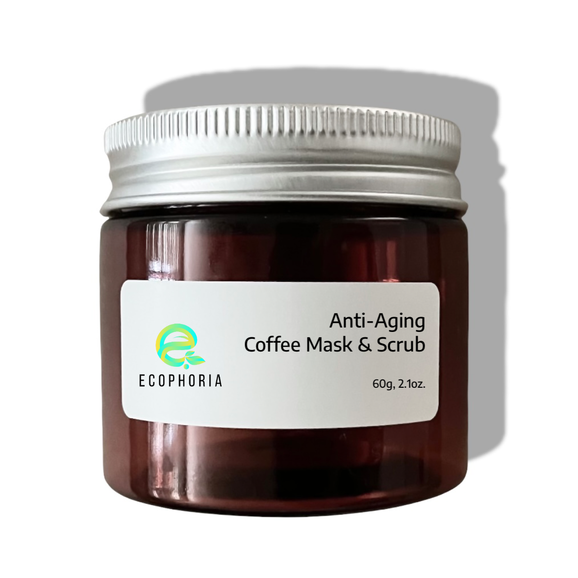 Ecophoria Anti-Aging Coffee Mask and Scrub 60g - Exfoliate and Energize Treatment for Smooth Youthful Skin - Vegan Cruelty-Free Clean Beauty