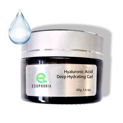 Ecophoria Hyaluronic Acid Deep Hydration Gel 40g - Plump and Hydrate All Skin Types - Vegan Cruelty-Free Clean Beauty Moisturizer