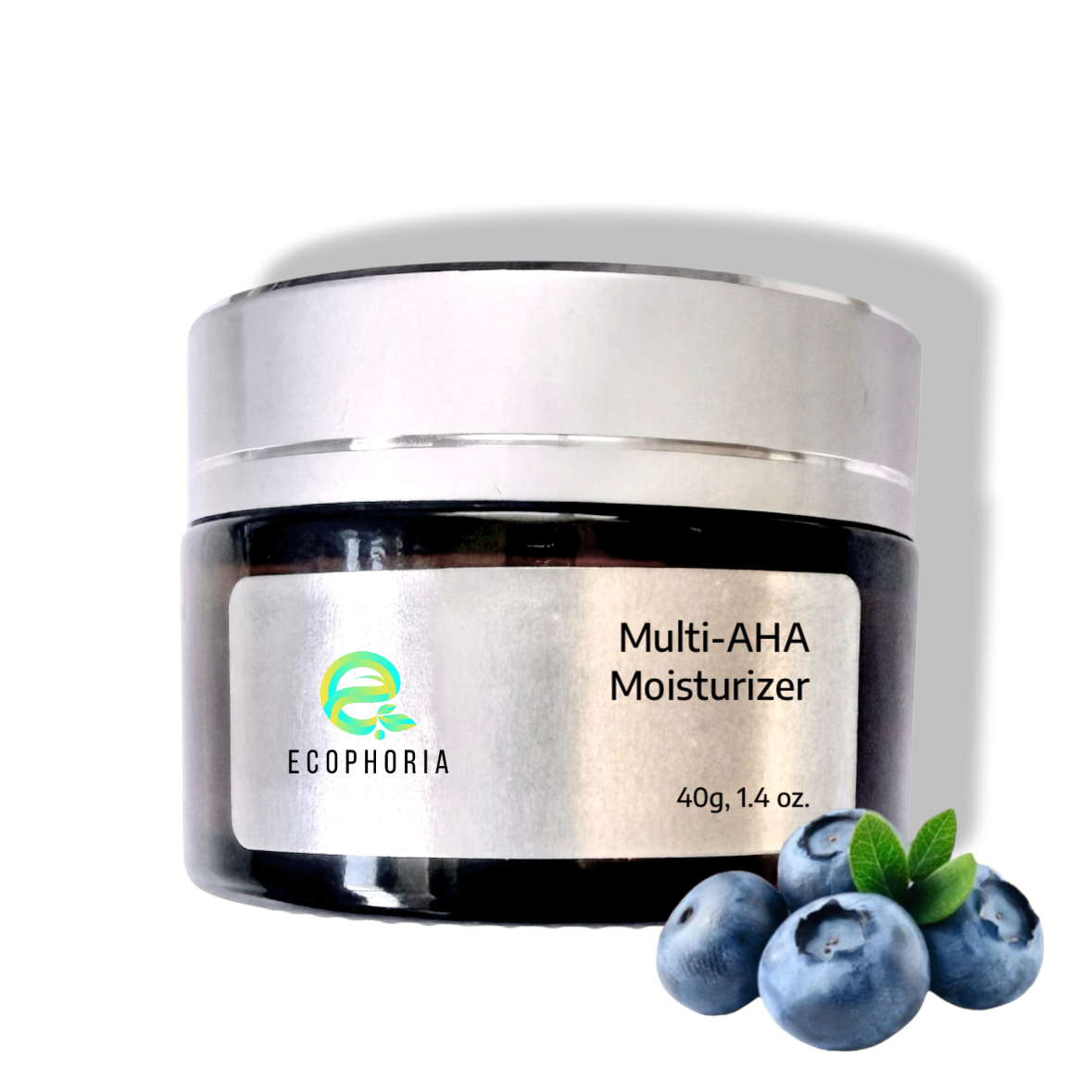 Ecophoria Multi-AHA Resurfacing Moisturizer 40g - Smooth Texture and Refine Skin with Alpha Hydroxy Acids - Vegan Cruelty-Free Clean Beauty